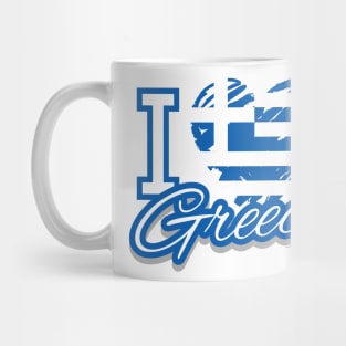 I Love Greece Mug